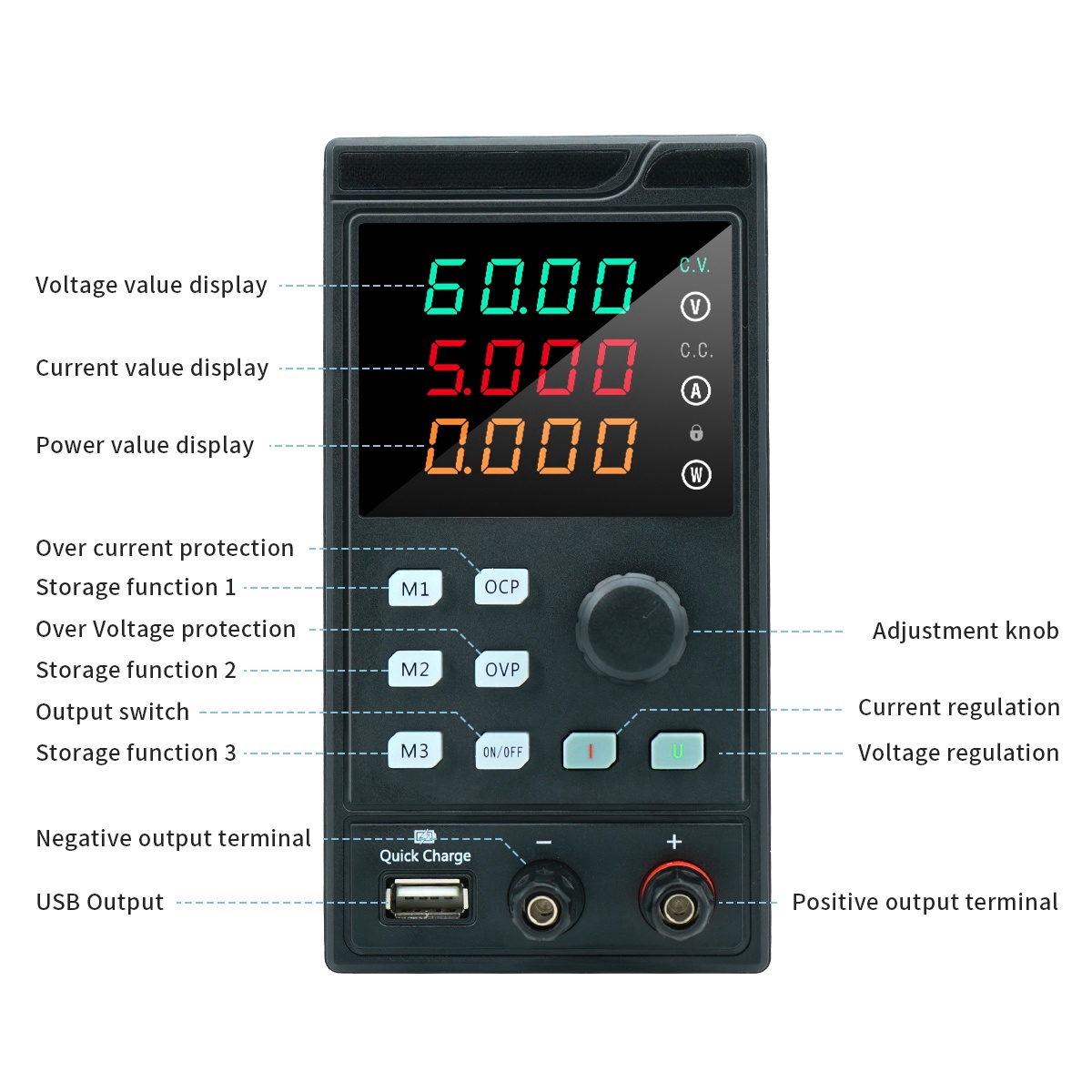 Myami 10A ไฟ30V 32V พร้อม USB/ - Programmable Dc Power Supply 60V 10A บทวิจารณ์และราคา